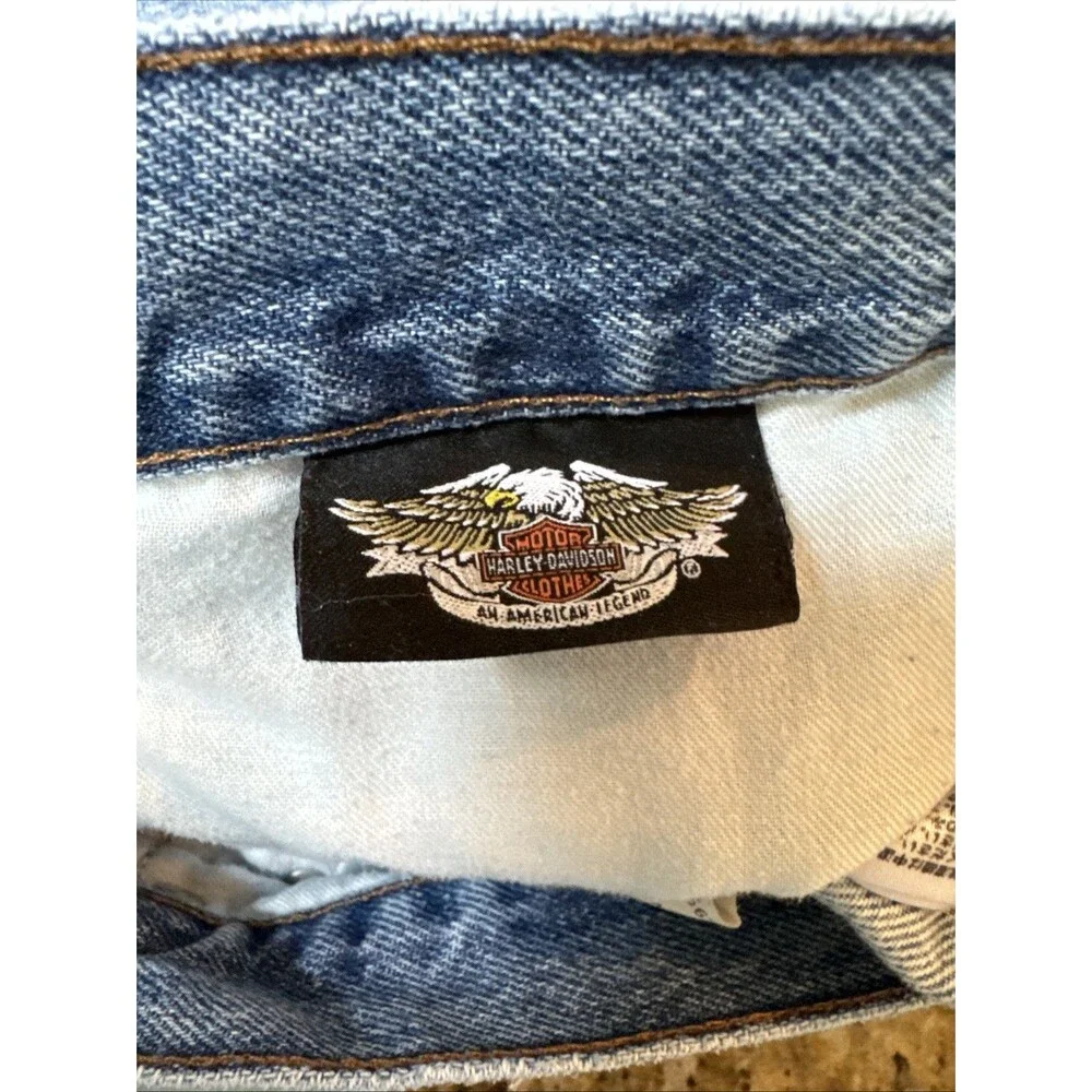 Harley Davidson Jeans Mens 40x30(29) Straight Leg Medium Wash 100% Cotton